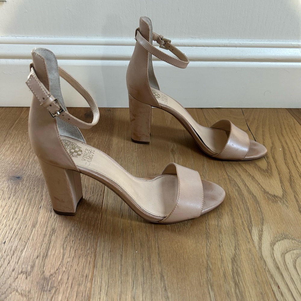 Vince Camuto Corlina Nude Heeled Sandals